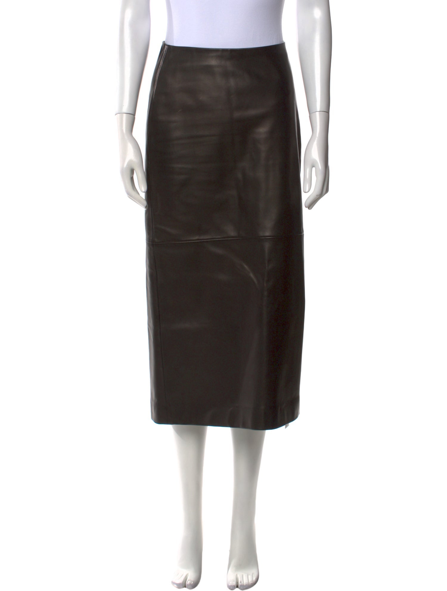 Kallmeyer Lamb Leather Midi Length Skirt