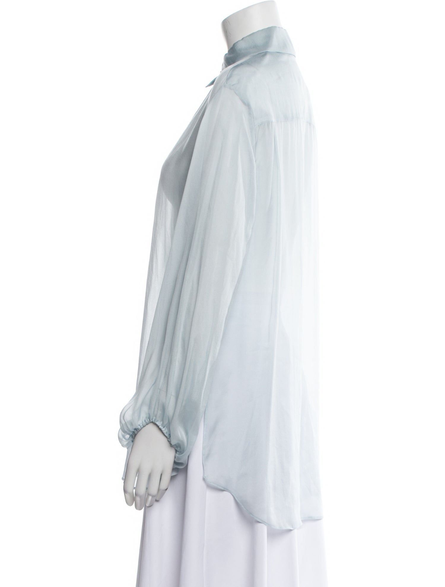 Kallmeyer Silk Long Sleeve Button-Up Top w/ Tags