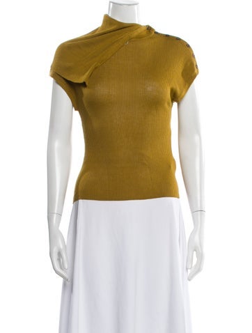 Pre-owned Kallmeyer Short Sleeve Top W/ Tags In Yellow