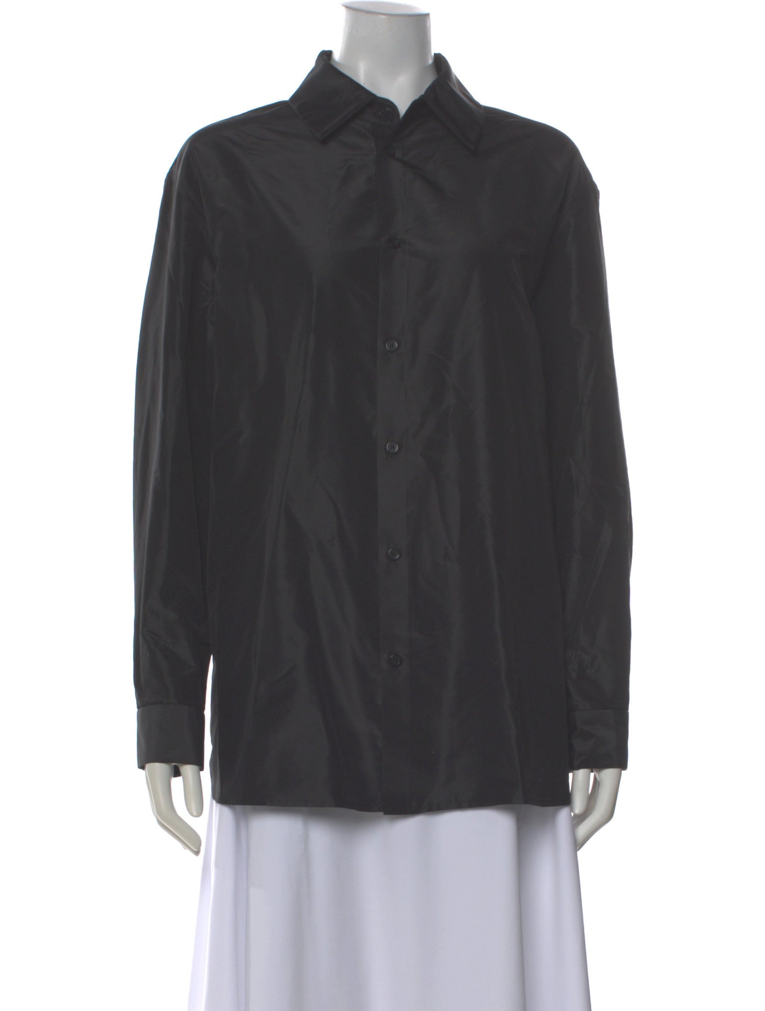Kallmeyer Silk Long Sleeve Button-Up Top
