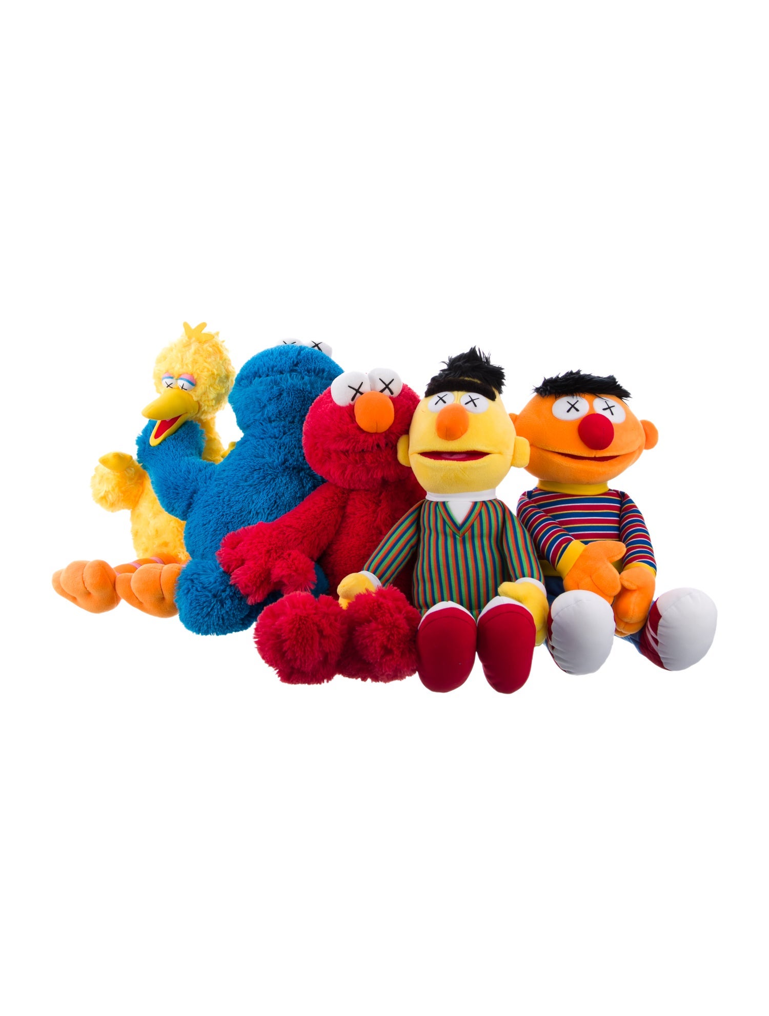Kaws x Sesame Street x Uniqlo 2018 5-Piece Sesame Street Plush Set