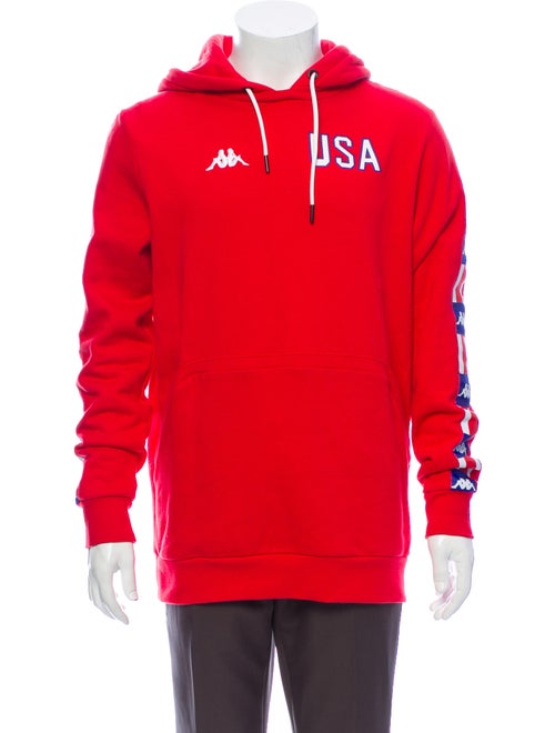 Kappa Printed Crew Neck Hoodie w/ Tags Red