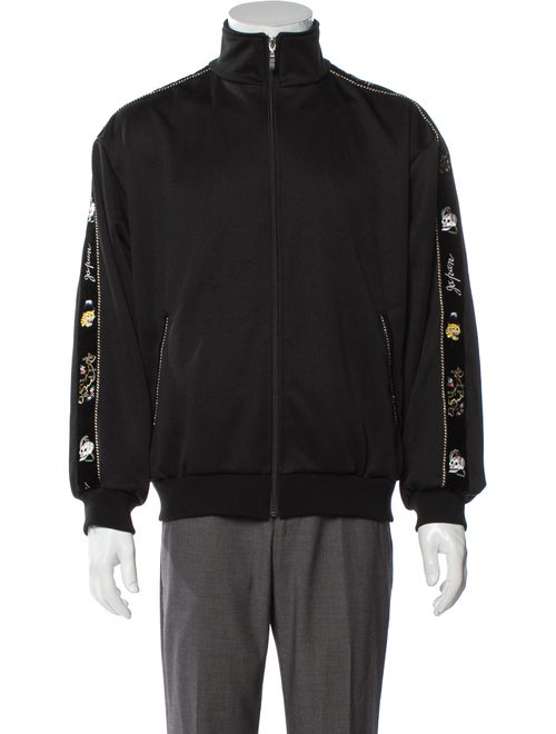 Kapital Graphic Print Crew Neck Hoodie Black
