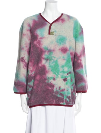 Kapital Dyed Peace Fleece Tie-Dye Print Sweatshirt w/ Tags