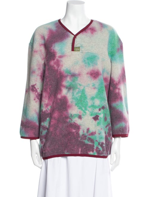 Kapital Dyed Peace Fleece Tie-Dye Print Sweatshirt w/ Tags