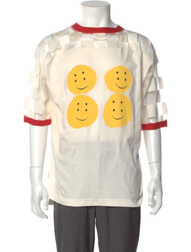 Kapital Opal Jersey Sheer Printed TShirt Neutrals TShirts, Clothing