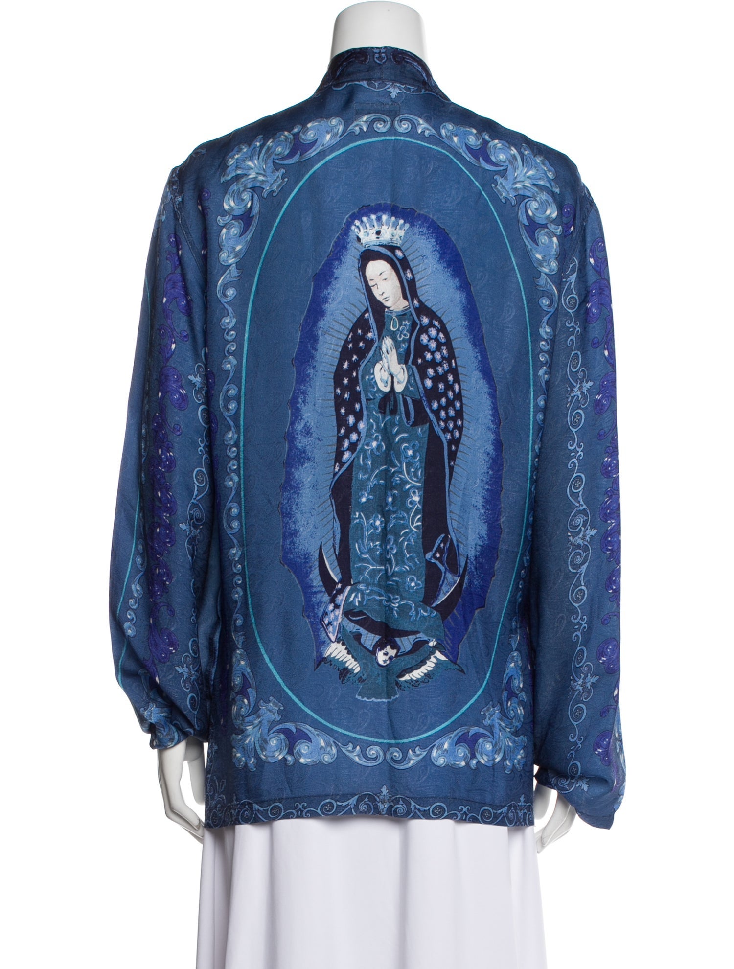 Kapital Virgin Maria Printed Denim Shirt