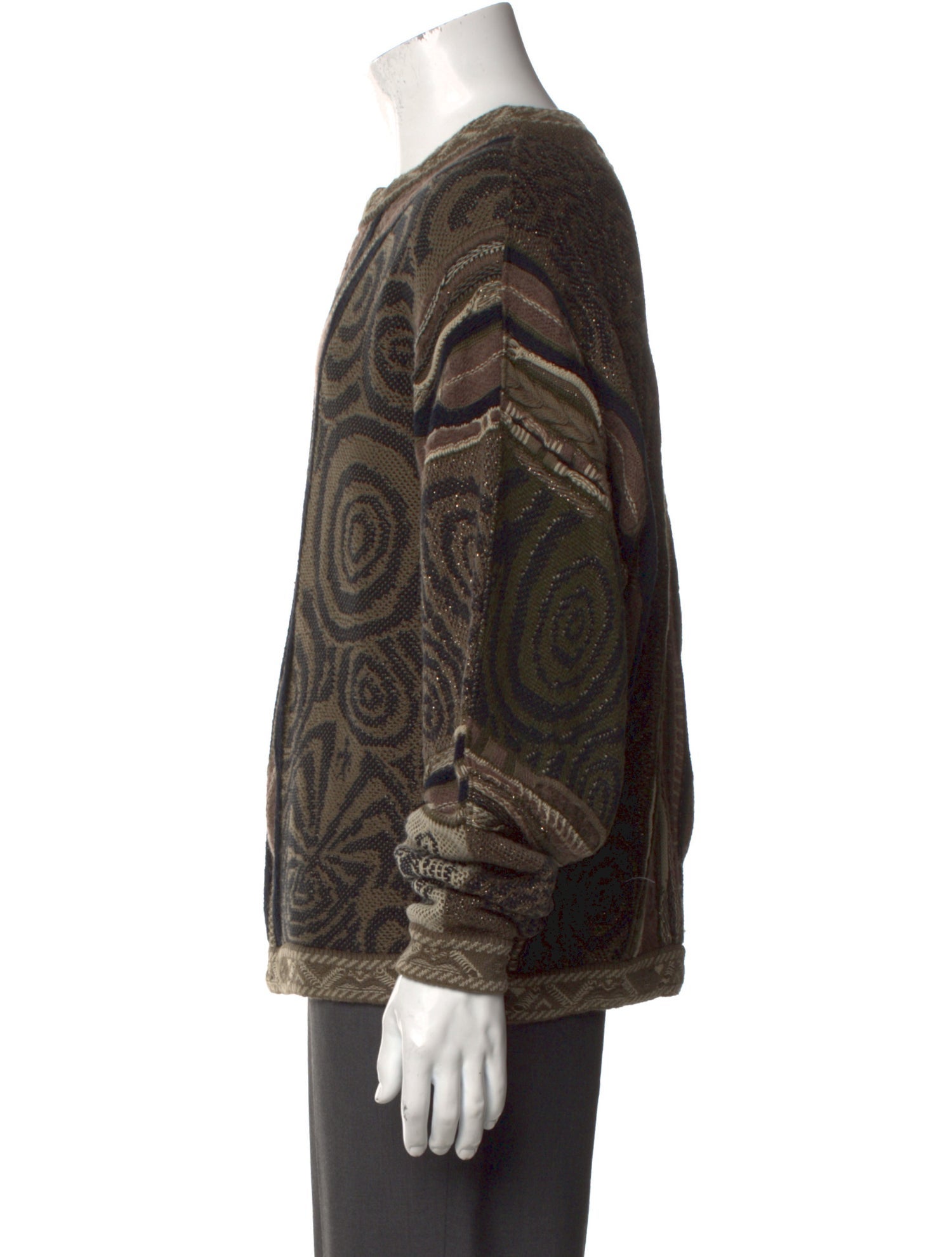 Kapital Striped Crew Neck Pullover