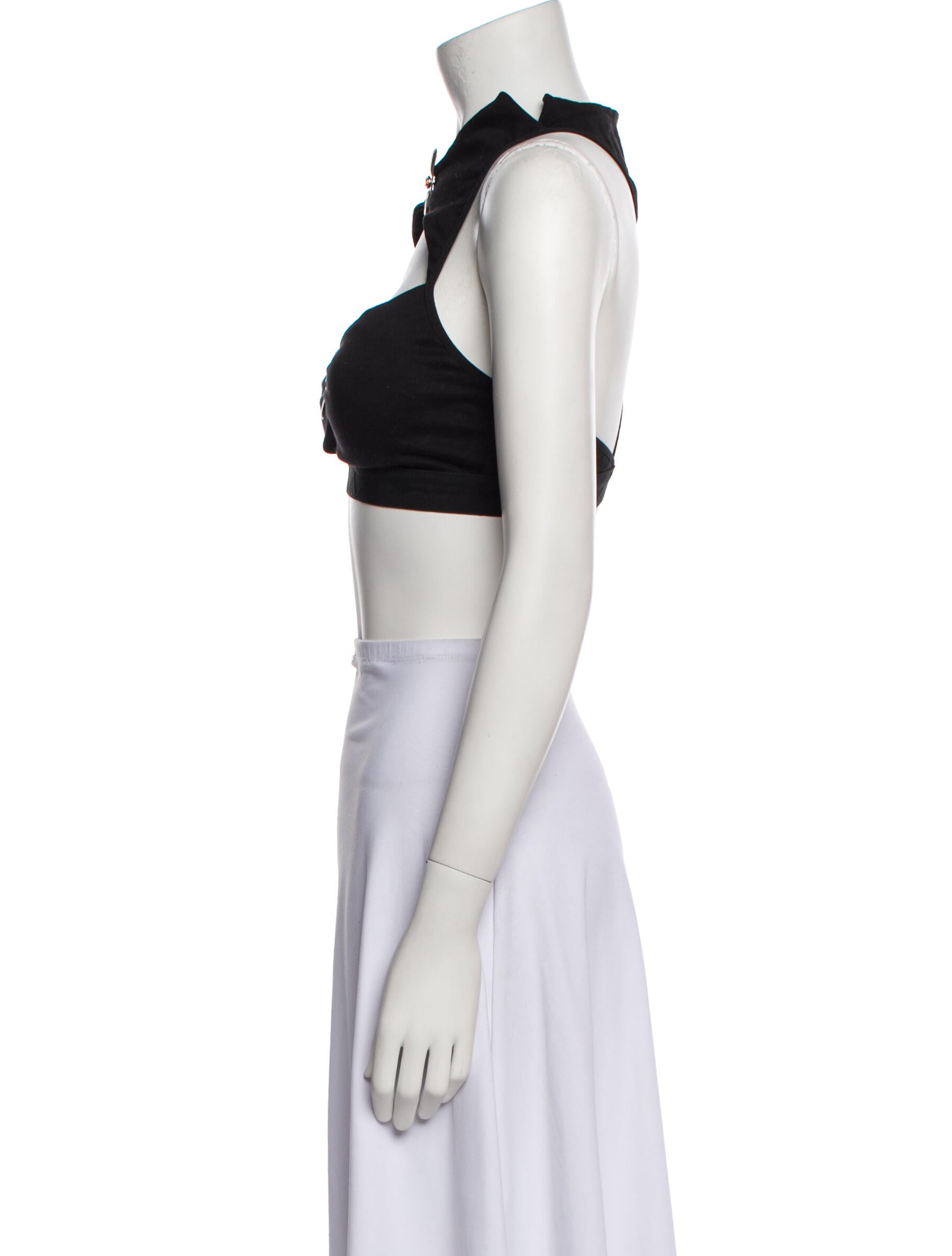 Kapital Halterneck Sleeveless Crop Top
