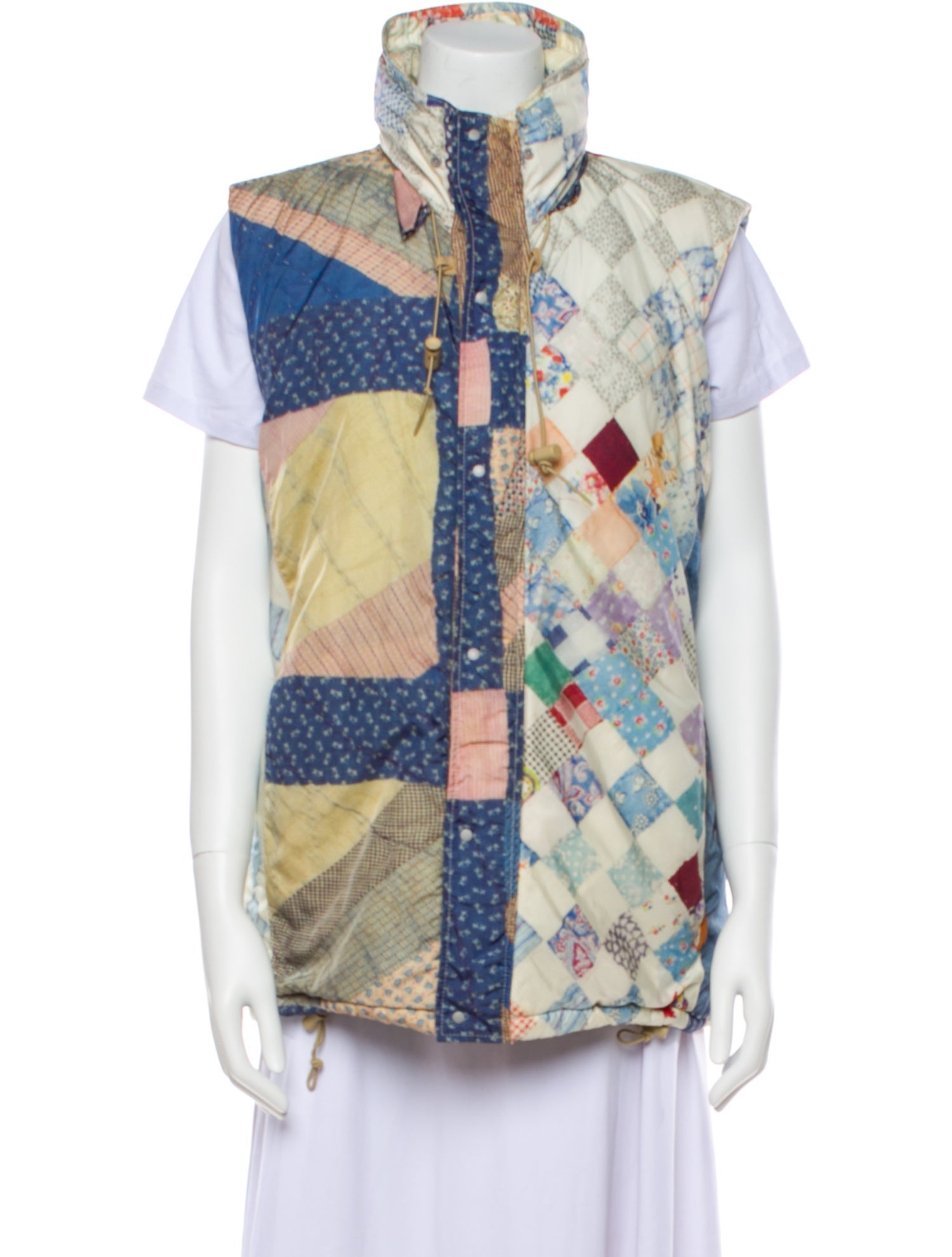 Kapital Patchwork Fleece Nylon Vest
