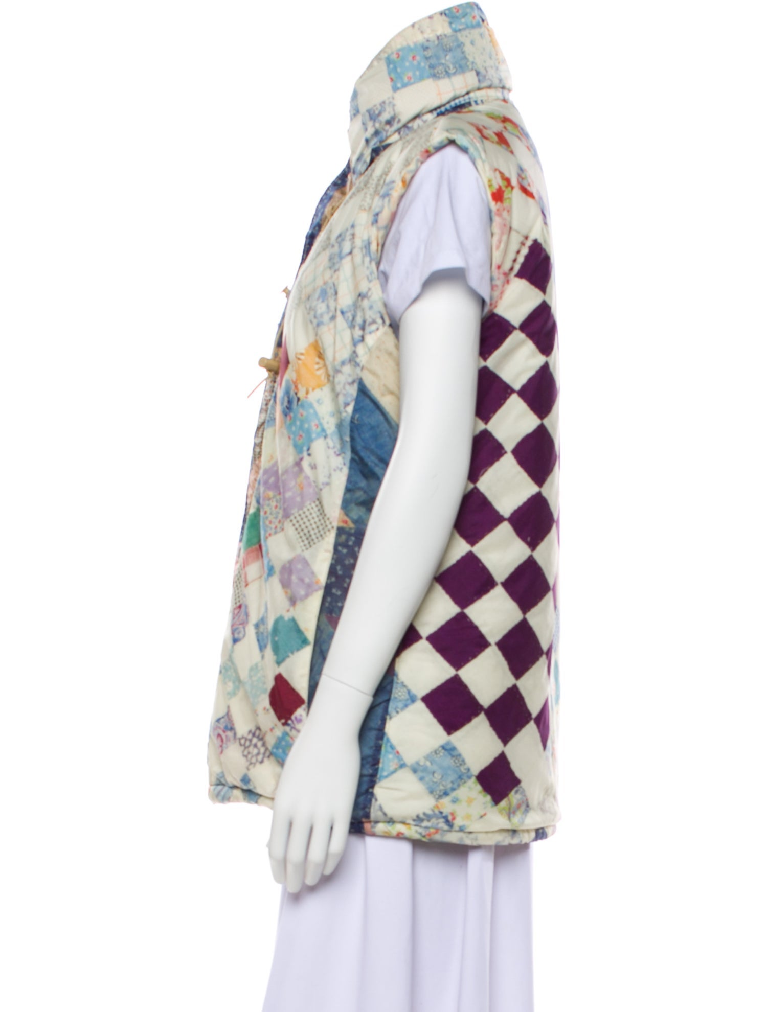 Kapital Patchwork Fleece Nylon Vest