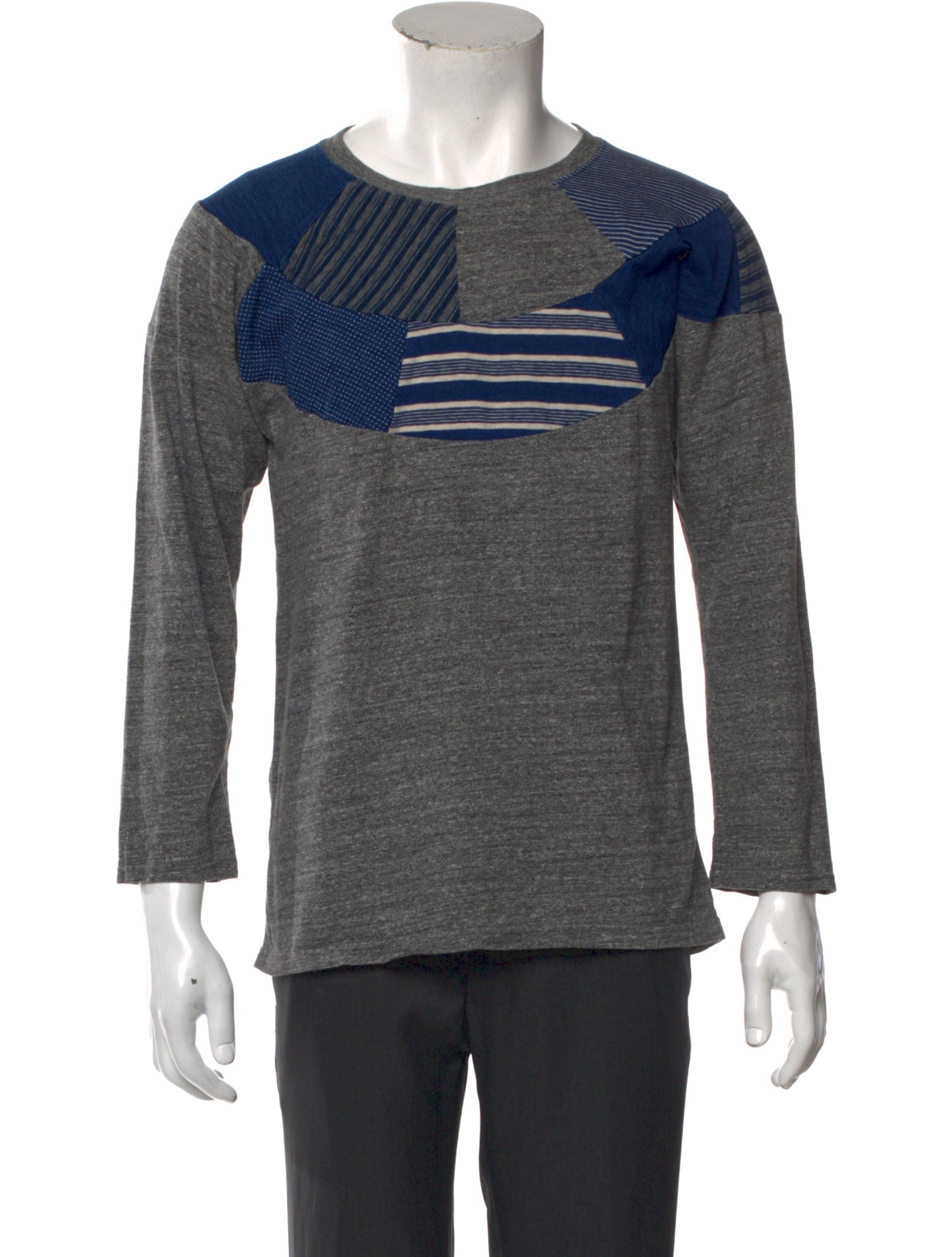 Kapital Colorblock Pattern Crew Neck T-Shirt