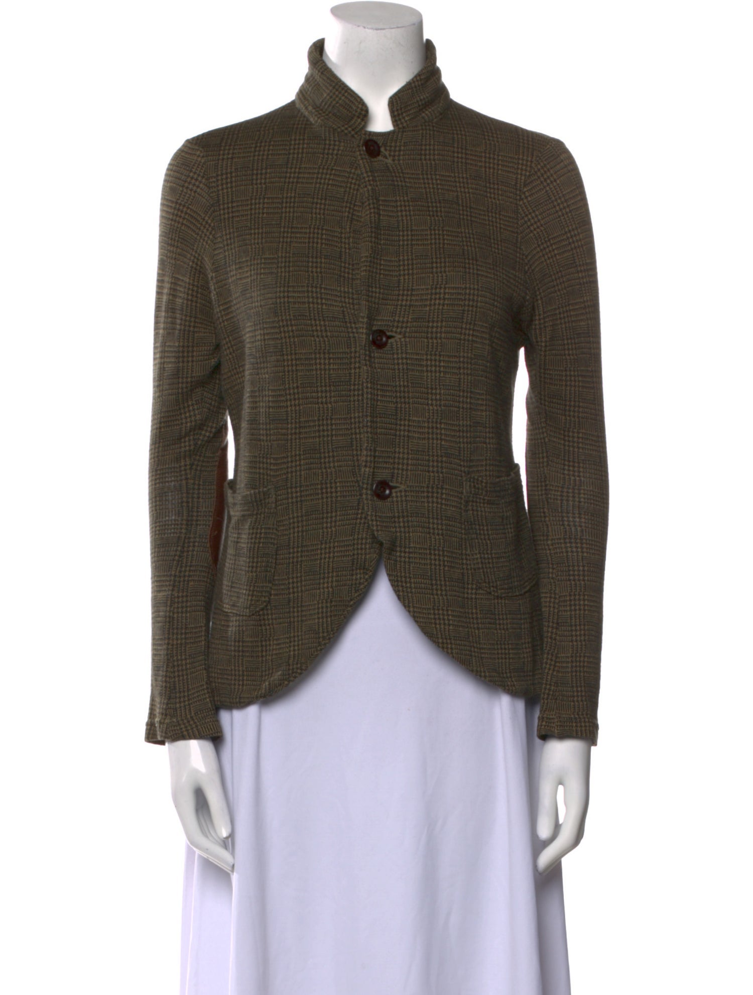 Kapital Wool Plaid Print Blazer