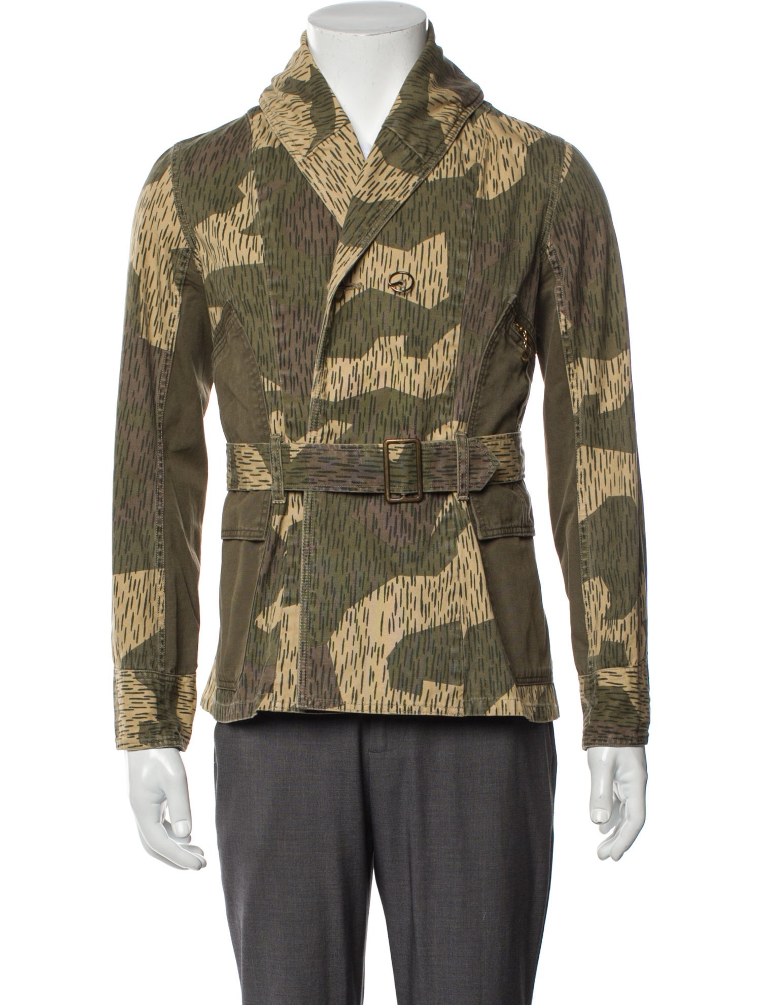 Kapital Belted Rain Camo Printed Utility Jacket