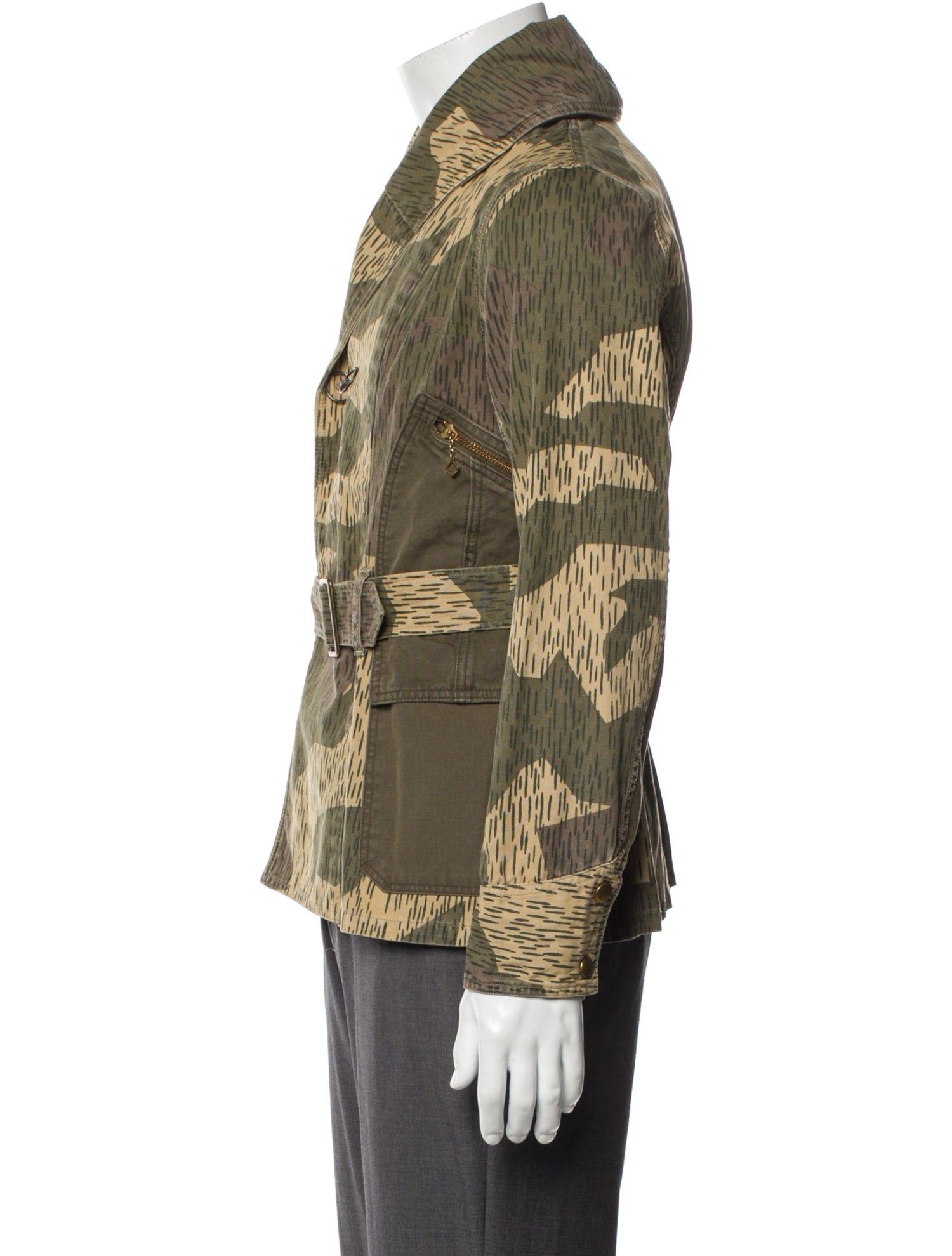 Kapital Belted Rain Camo Printed Utility Jacket