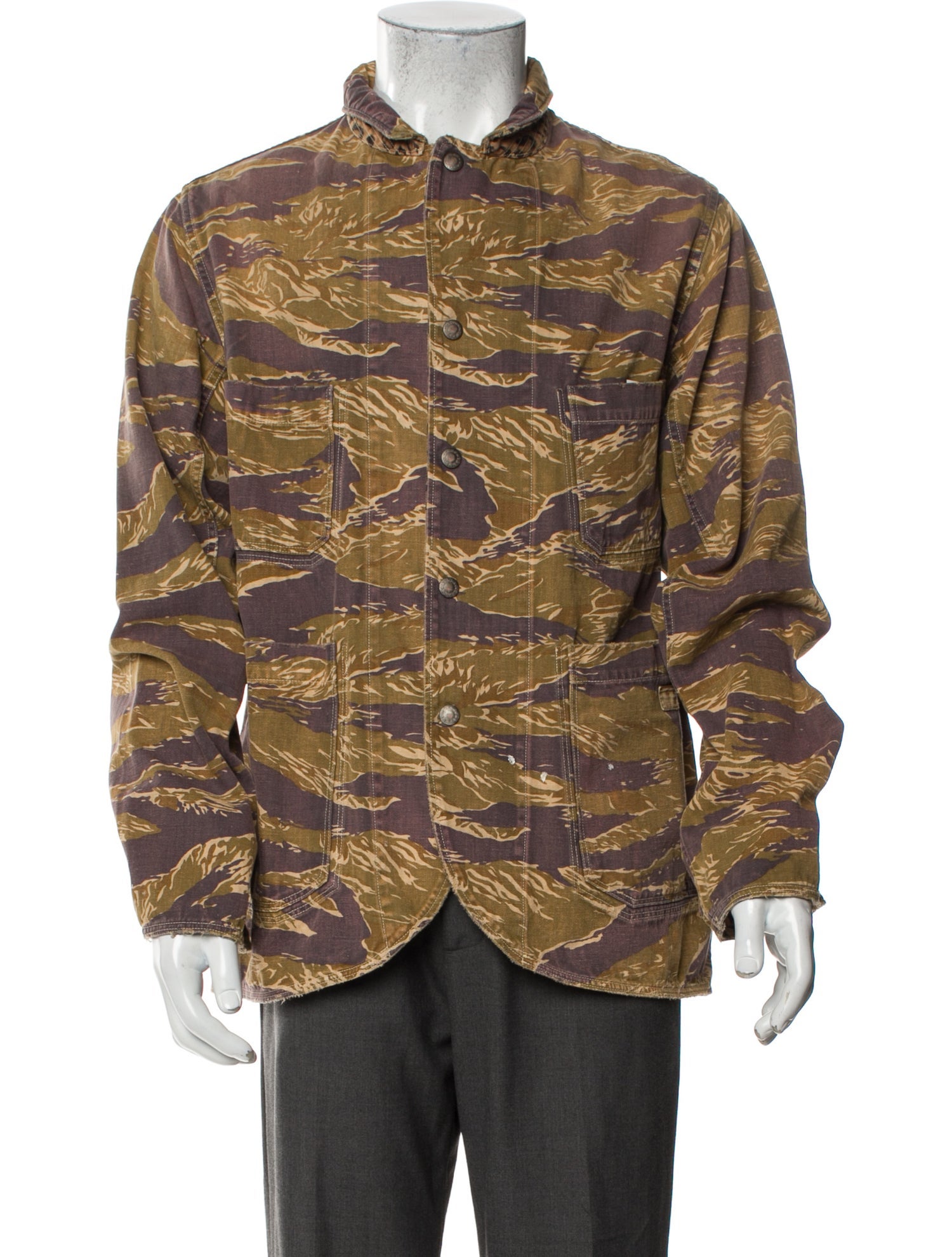 Kapital Reversible Chore Printed Utility Jacket