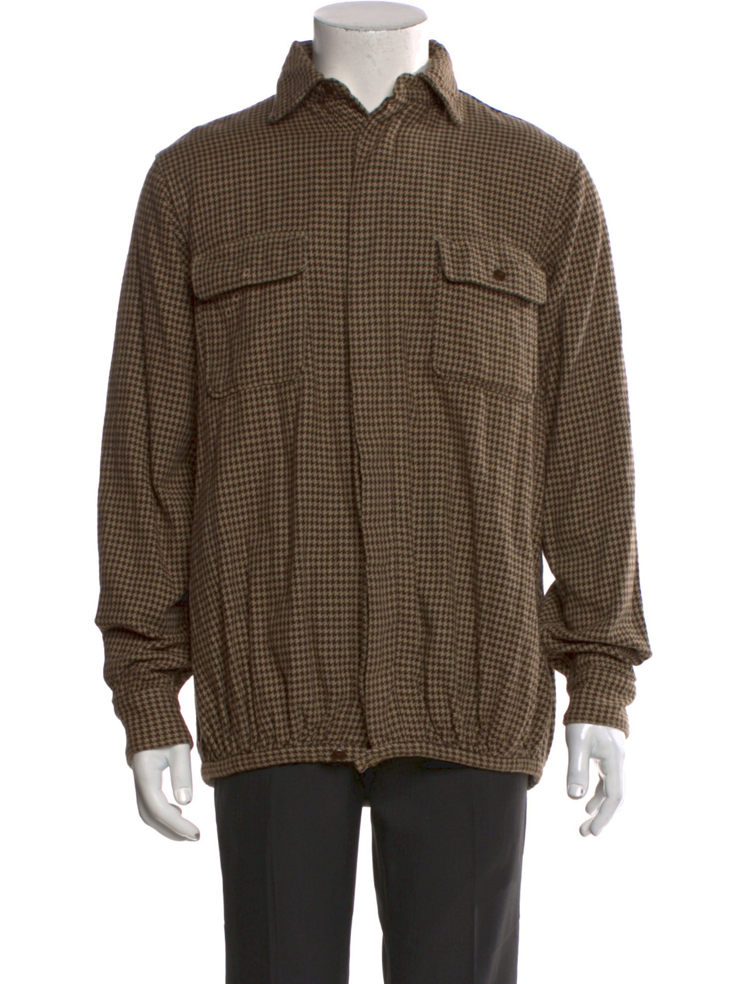 Kapital Houndstooth Print Long Sleeve Shirt