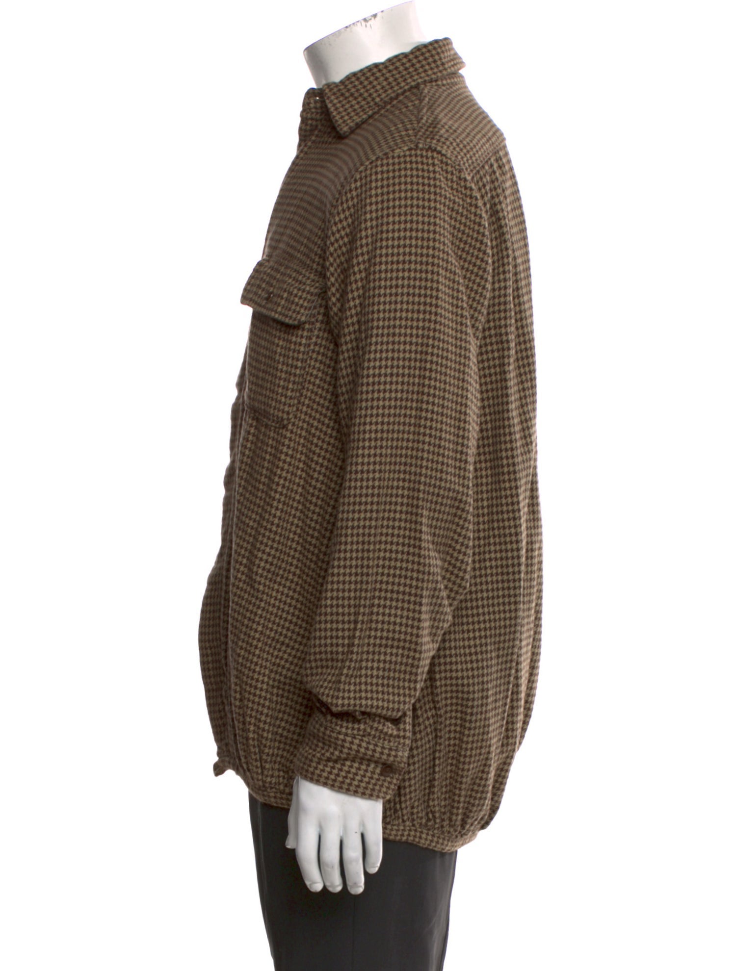 Kapital Houndstooth Print Long Sleeve Shirt