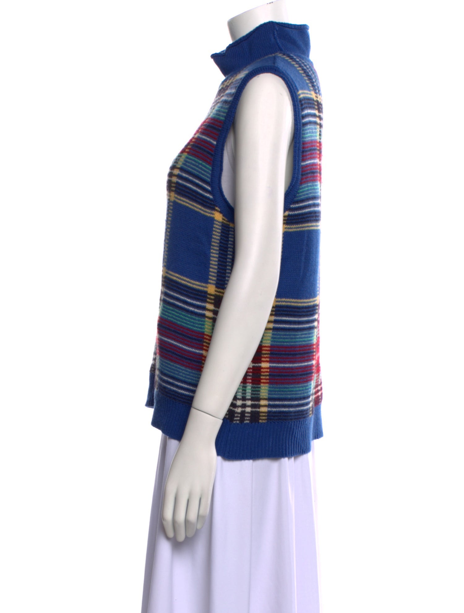 Kapital Plaid Print Turtleneck Sweater