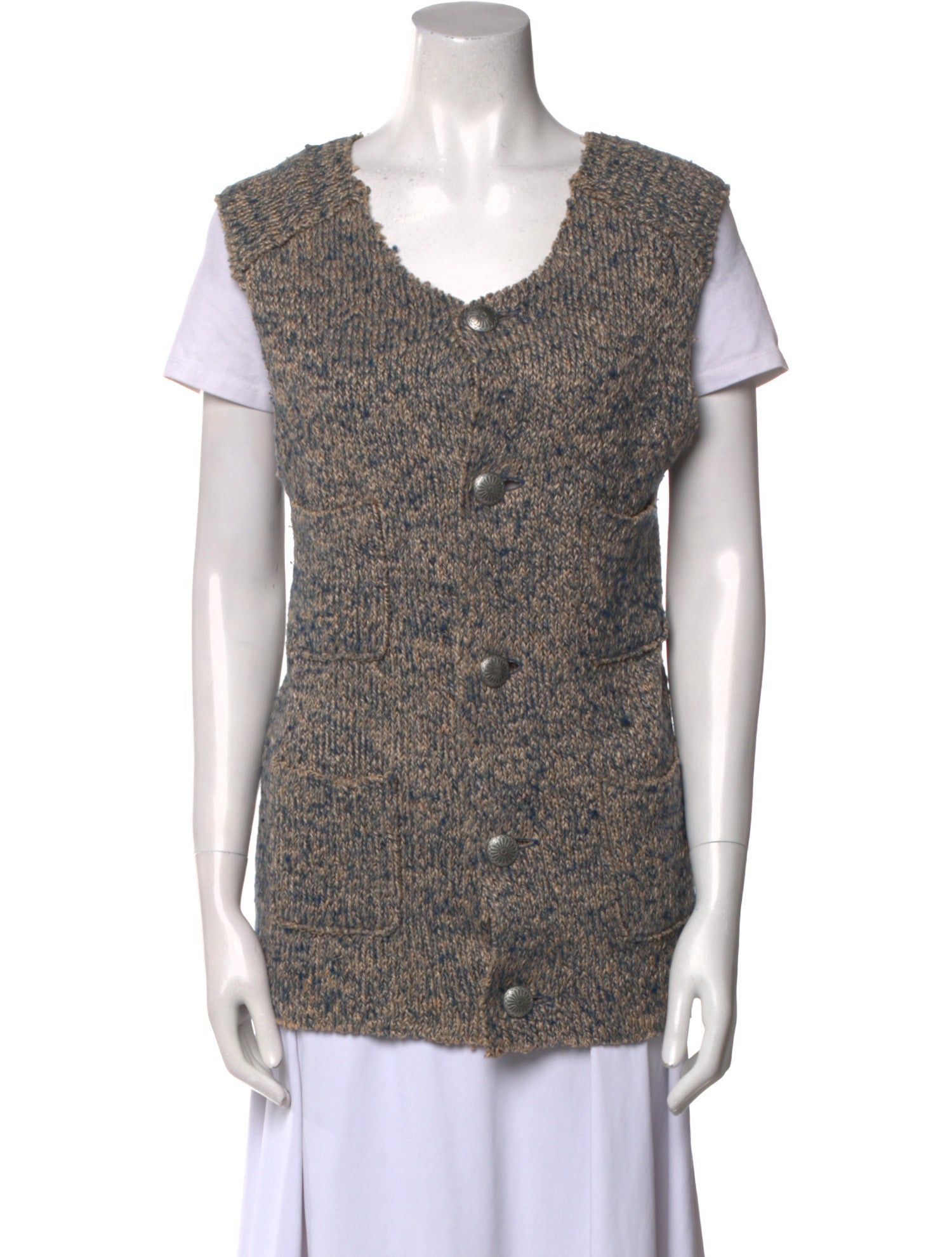 Kapital Linen V-Neck Sweater