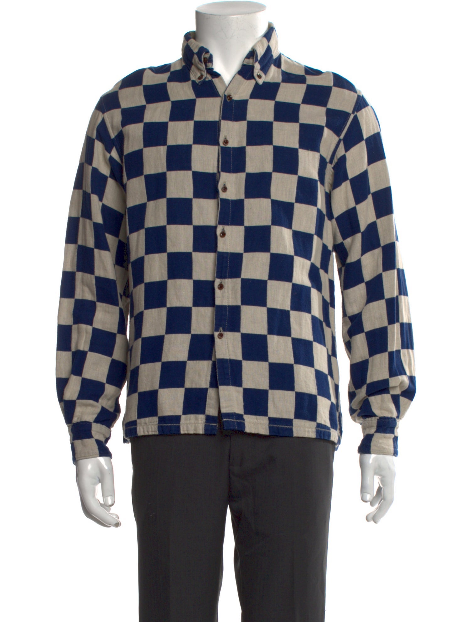 Kapital Plaid Print Long Sleeve Shirt