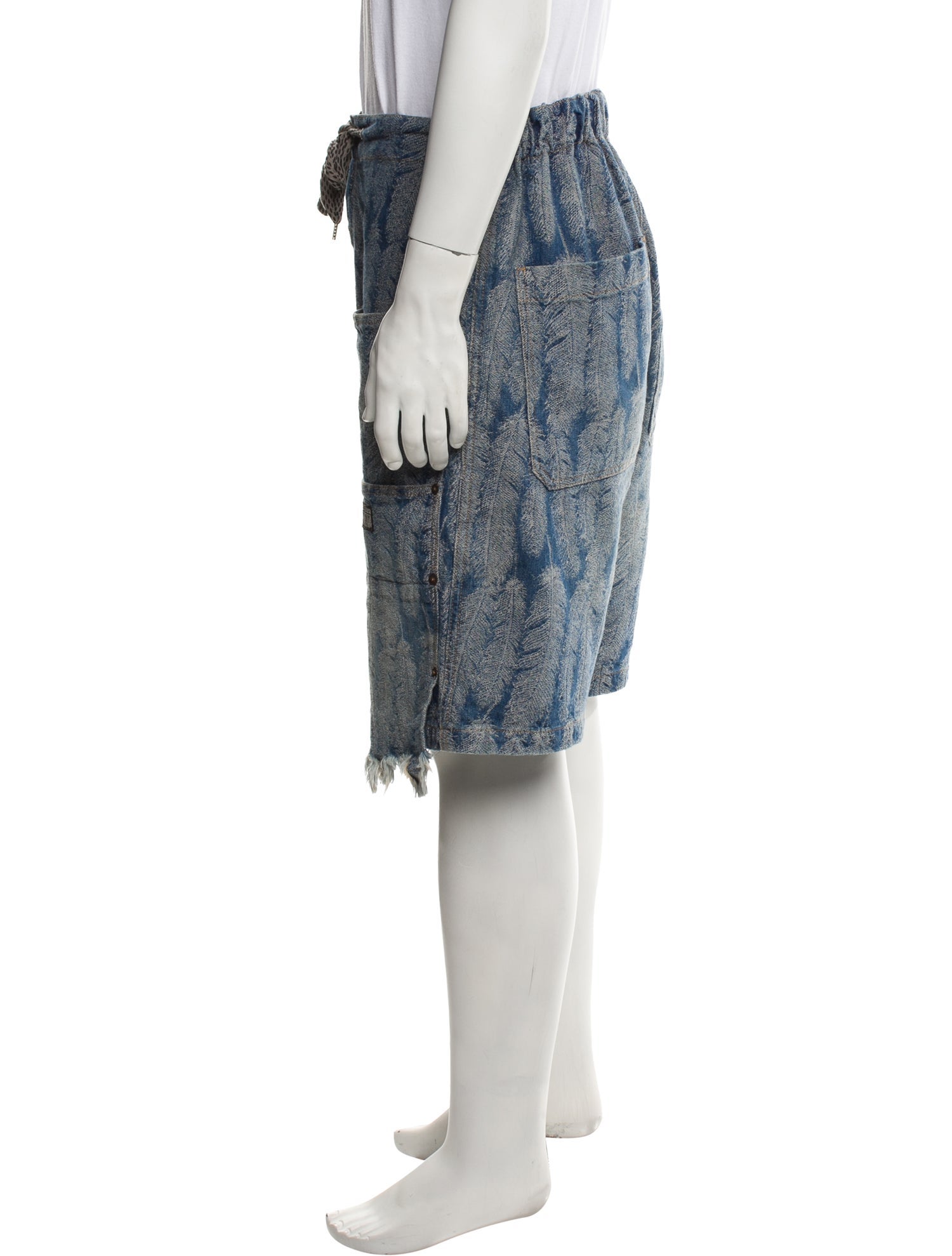 Kapital 12oz Magpie Double Knee Denim Shorts