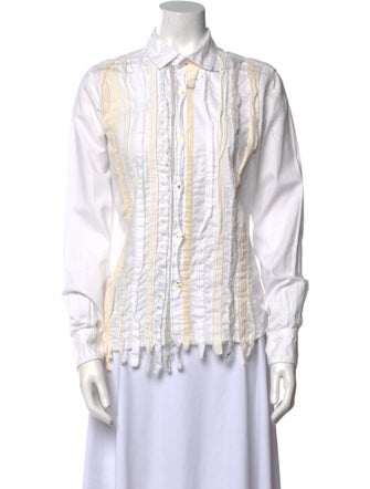 Kapital Printed Long Sleeve Button-Up Top