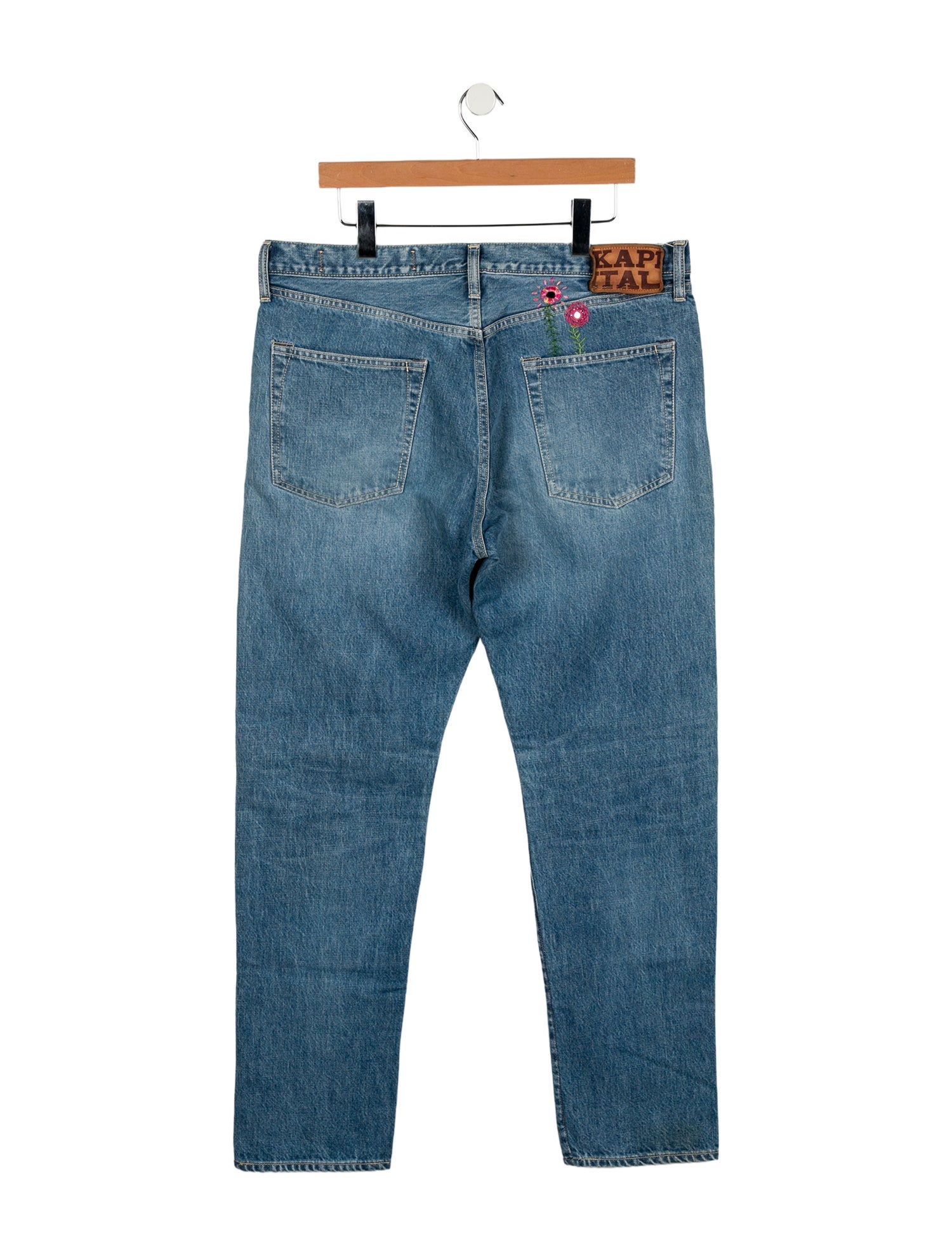 Kapital 14Oz Denim 5P 'Monkey' Patchwork Slim Fit Jeans w/ Tags