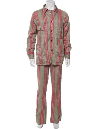 Kapital Linen Striped Two-Piece Suit