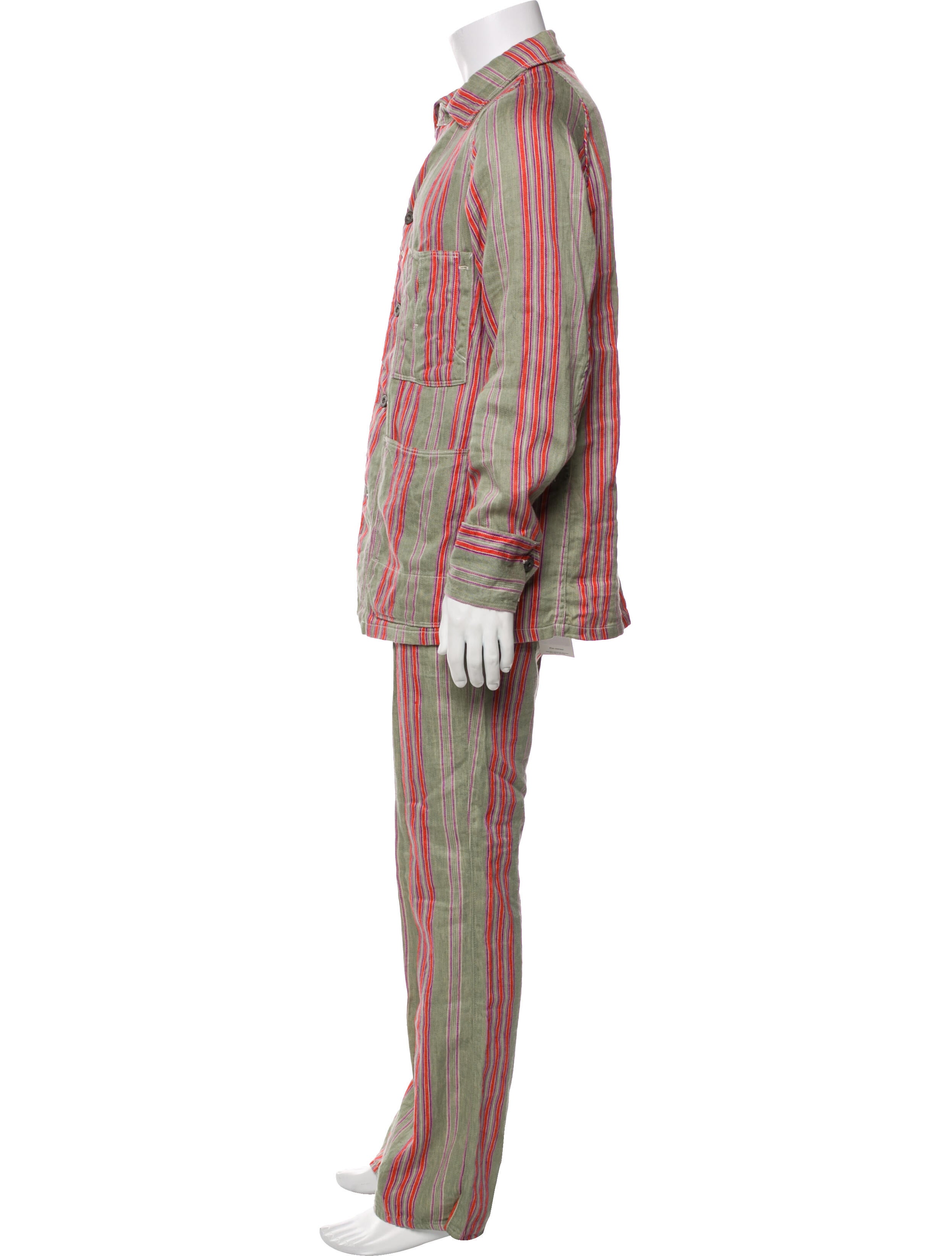 Kapital Linen Striped Two-Piece Suit