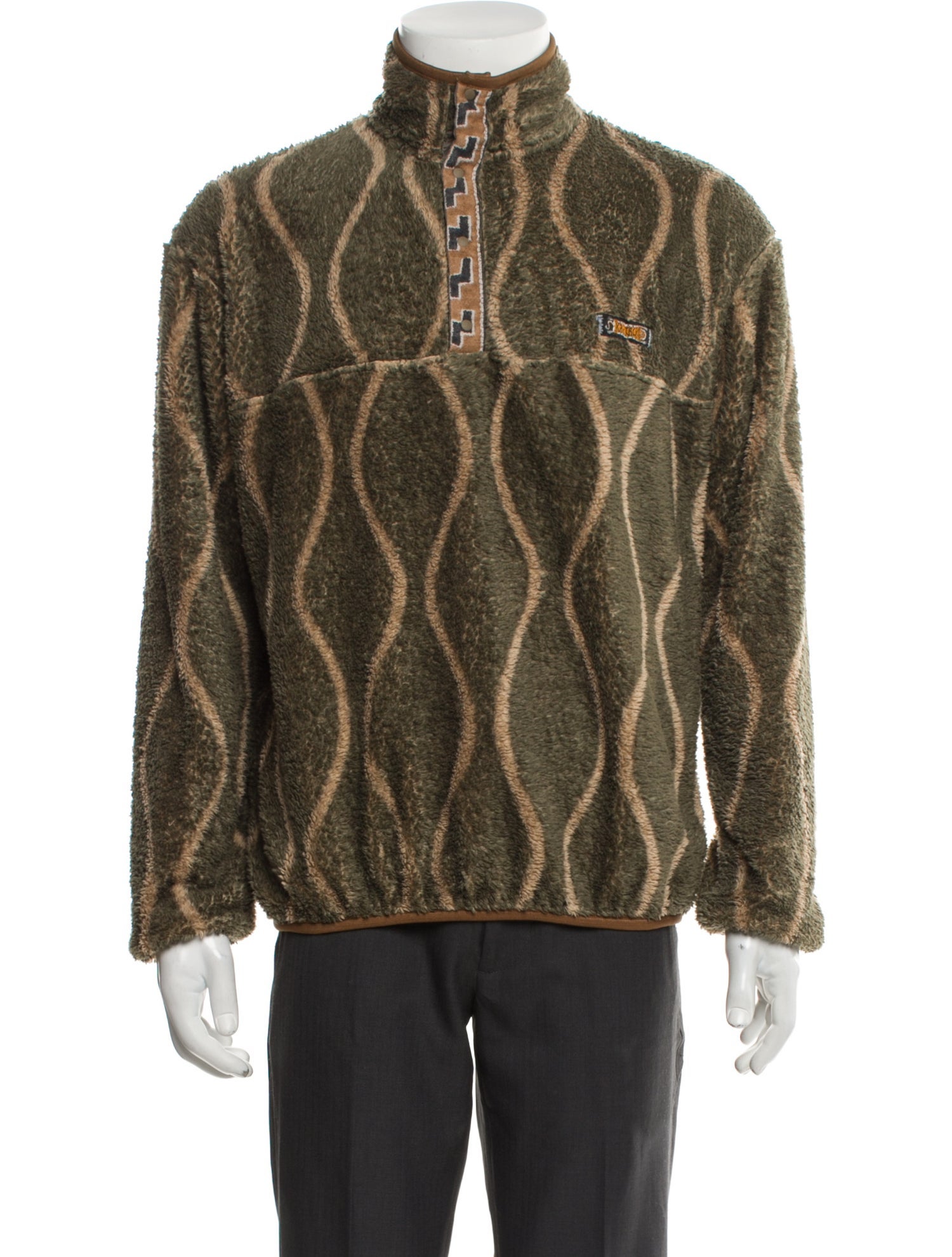 Kapital Printed Turtleneck Cardigan