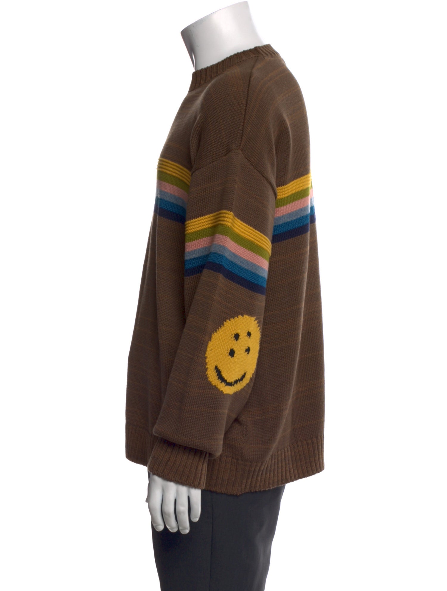 Kapital Colorblock Pattern Crew Neck Pullover