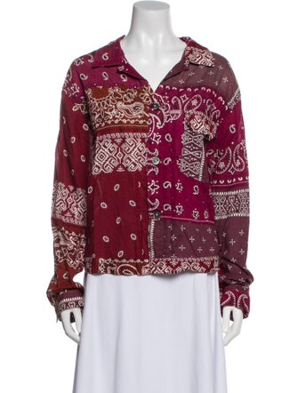 Kapital Printed Long Sleeve Blouse