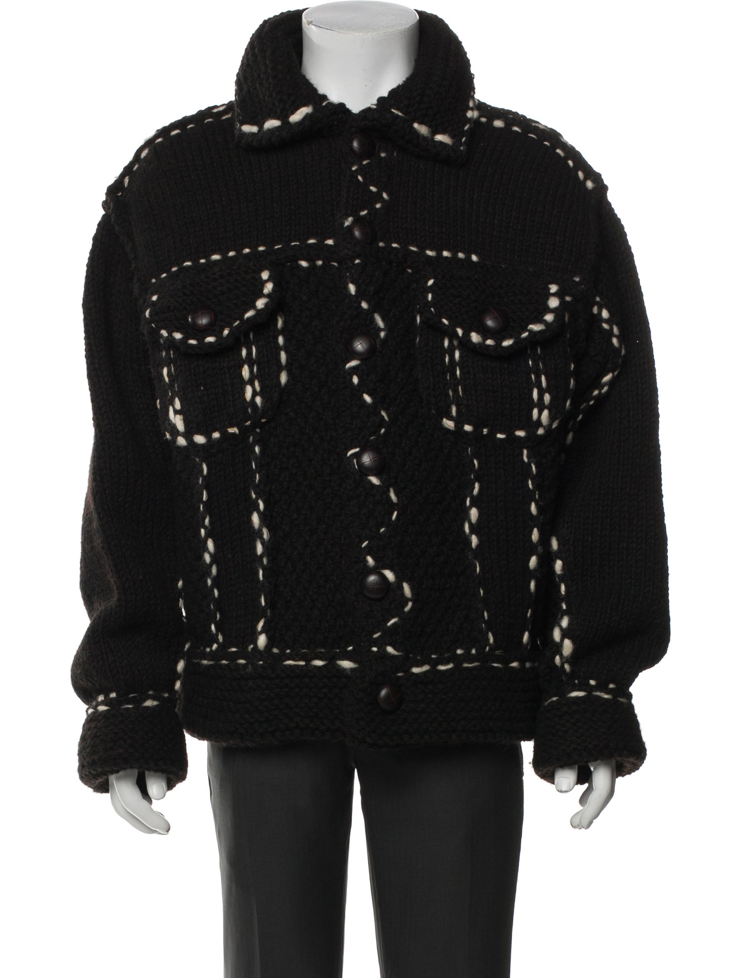 Kapital Hand Knit Cowichan Wool Cardigan