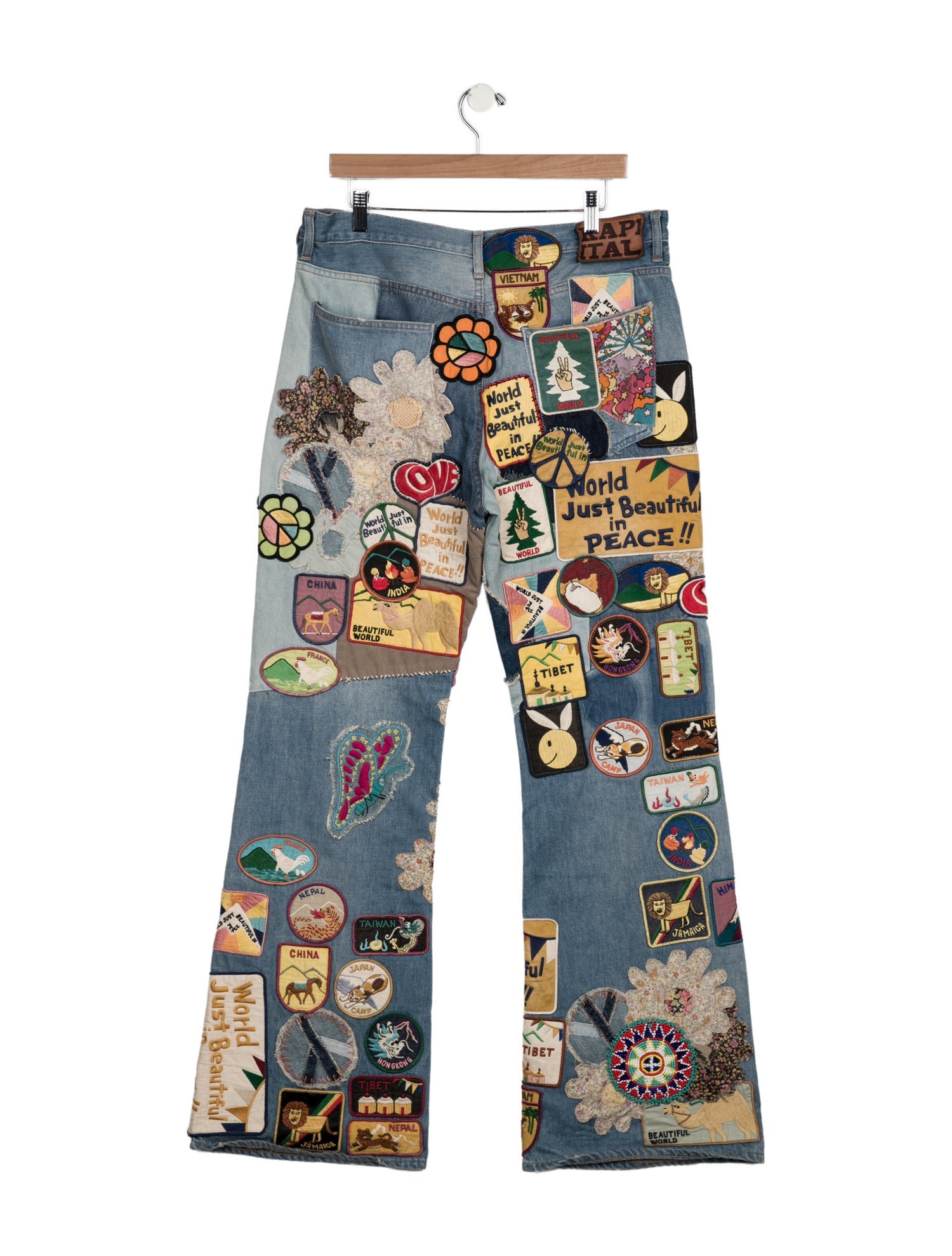 Kapital BEAUTIFUL WORLD INSANE Straight-Leg Jeans