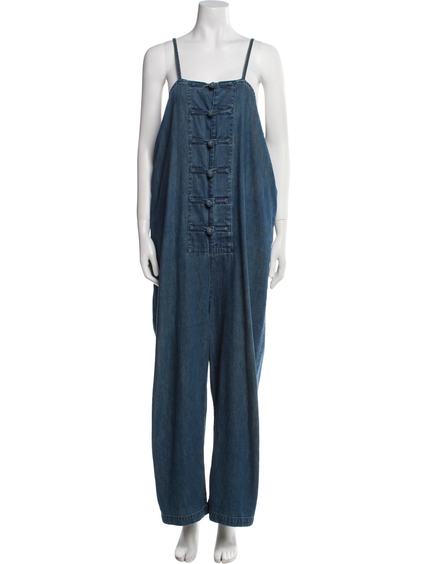 Kapital Denim Square Neckline Jumpsuit