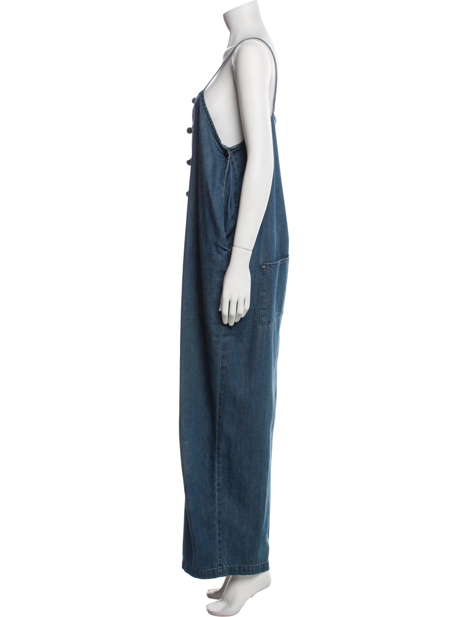 Kapital Denim Square Neckline Jumpsuit