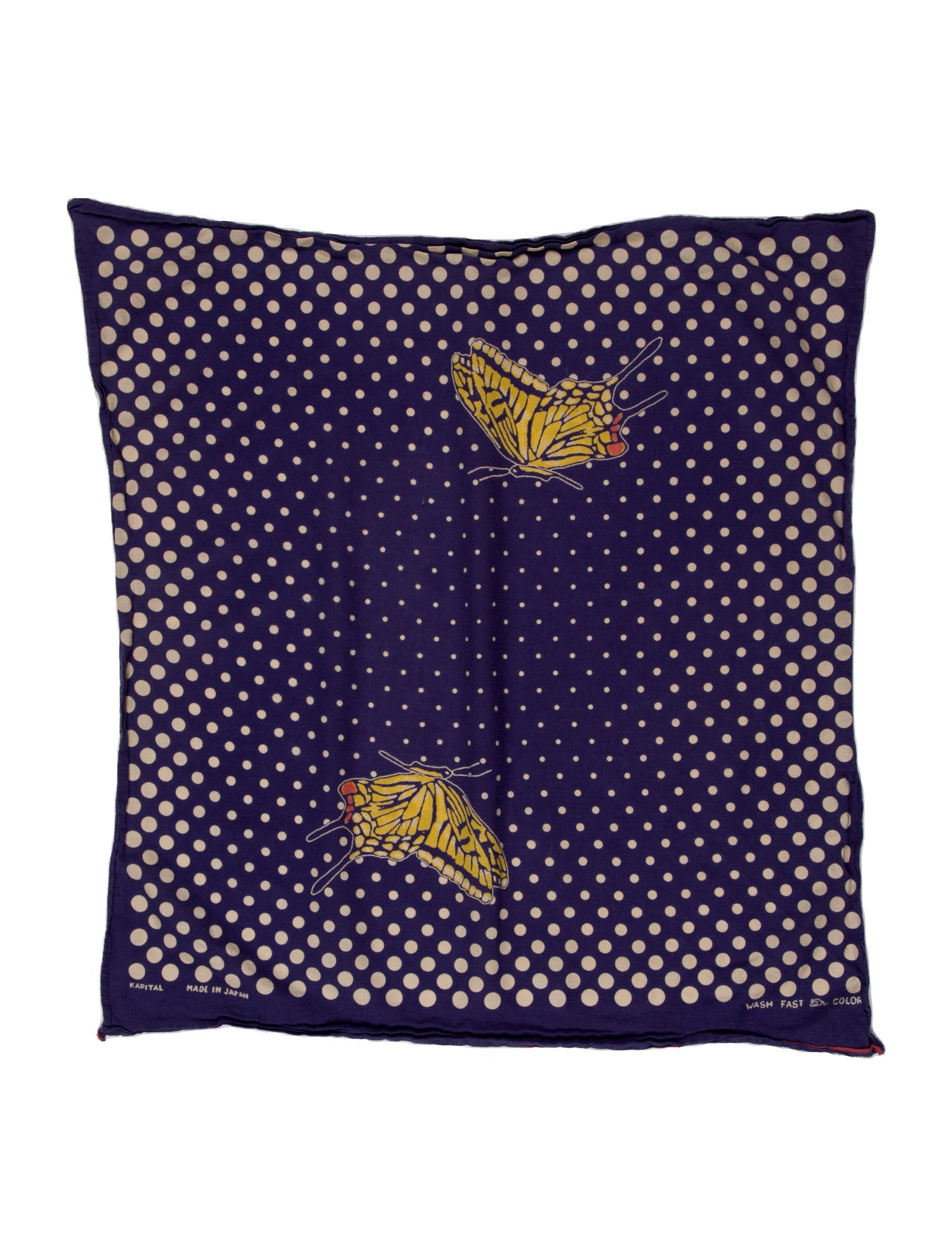 Kapital Polka Dot Printed Canvas Bandana