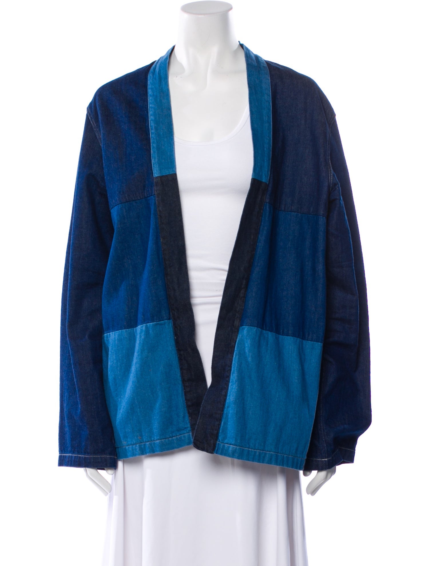 Kapital Kakashi Colorblock Pattern Denim Jacket