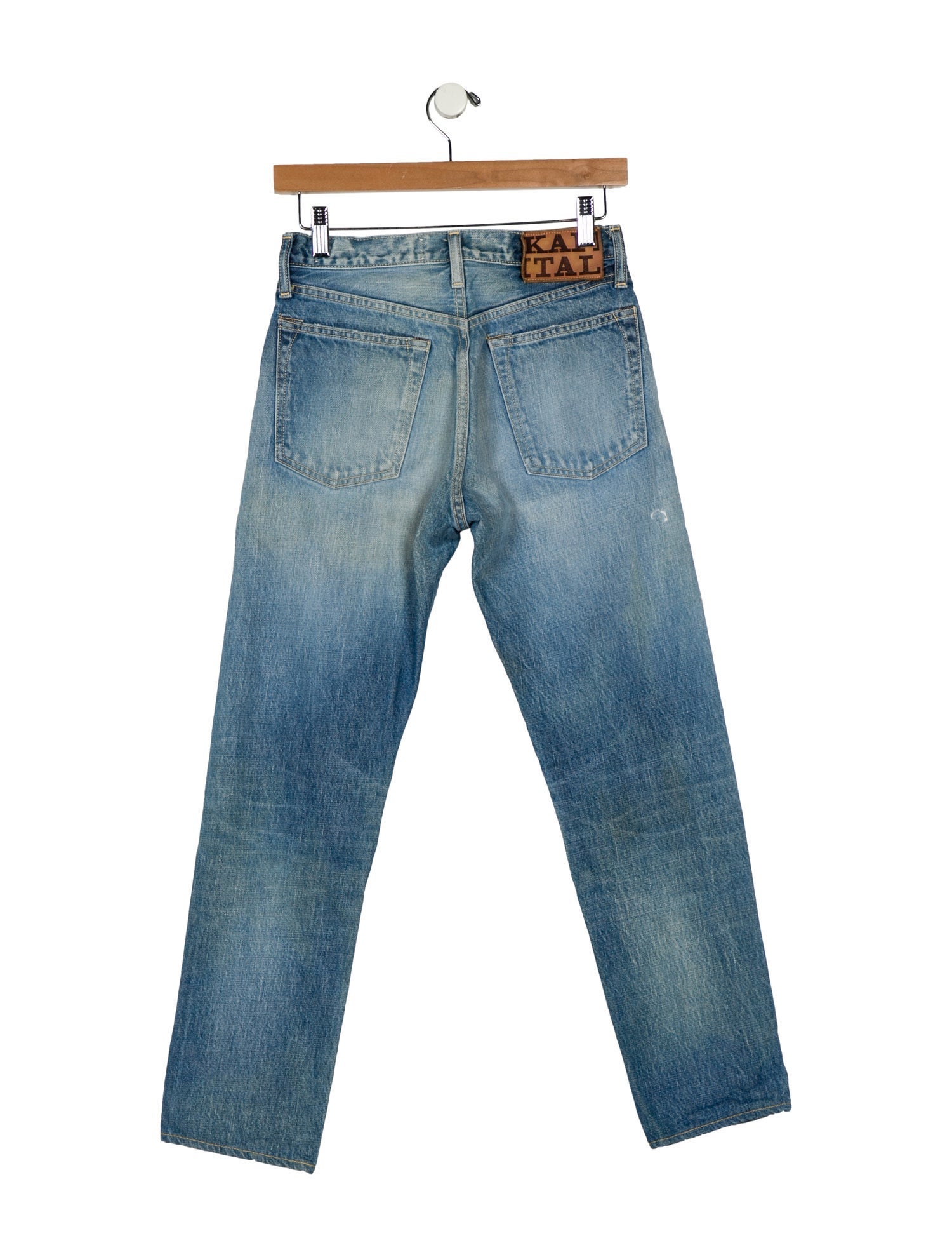 Kapital Mid-Rise Straight Leg Jeans