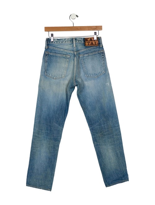 Kapital Mid-Rise Straight Leg Jeans