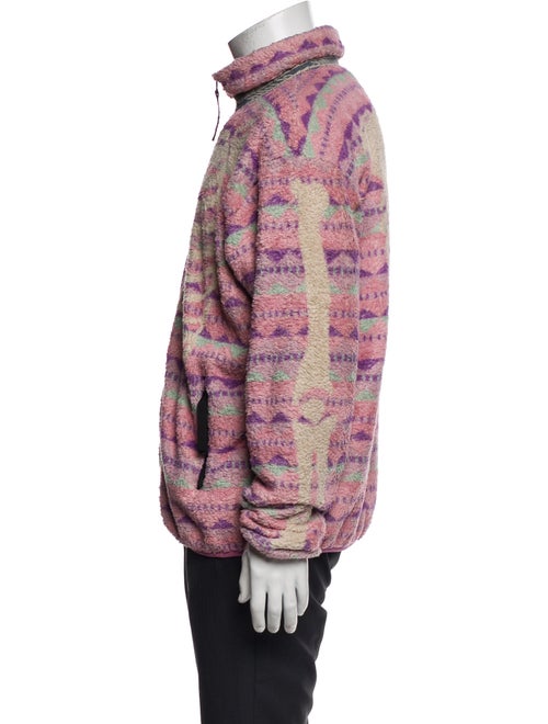 Kapital Tweed Pattern Mock Neck Cardigan