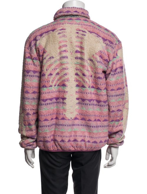 Kapital Tweed Pattern Mock Neck Cardigan