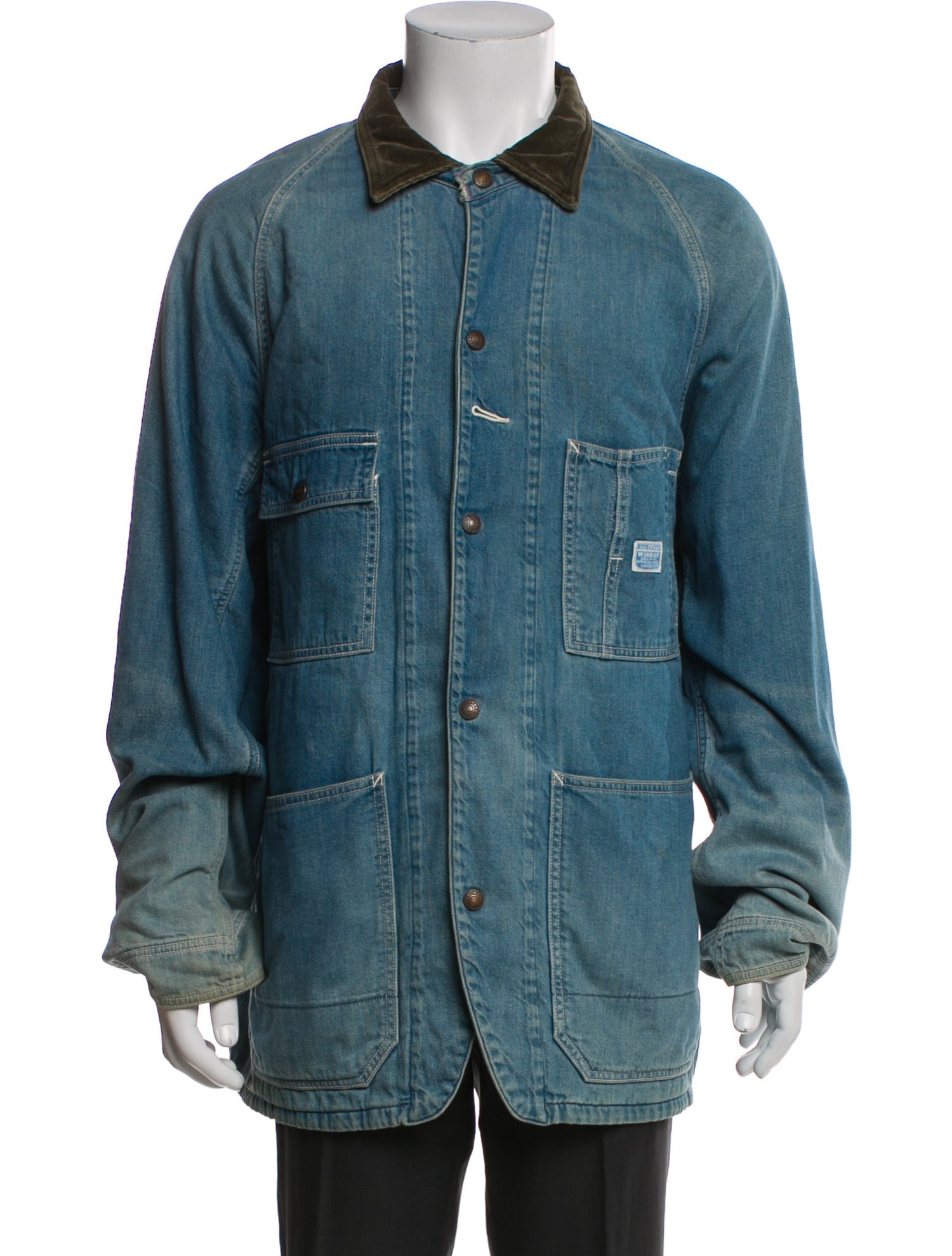 Kapital Plaid Print Denim Jacket