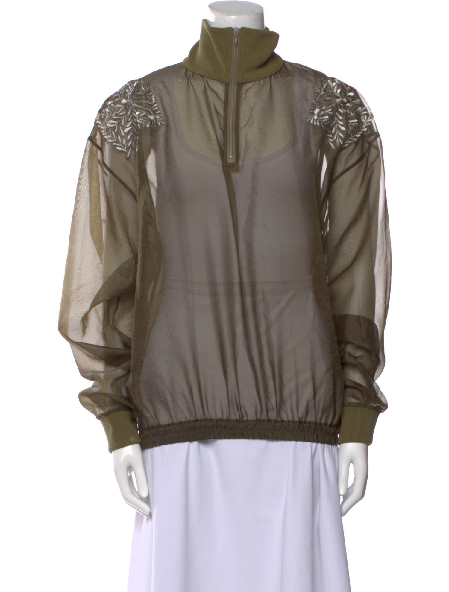 Kapital Mock Neck Long Sleeve Sweatshirt