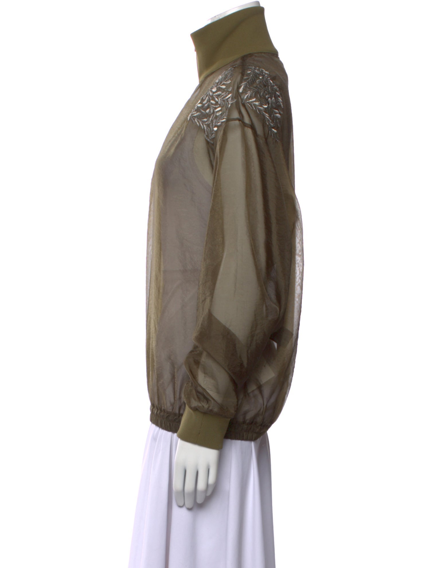 Kapital Mock Neck Long Sleeve Sweatshirt