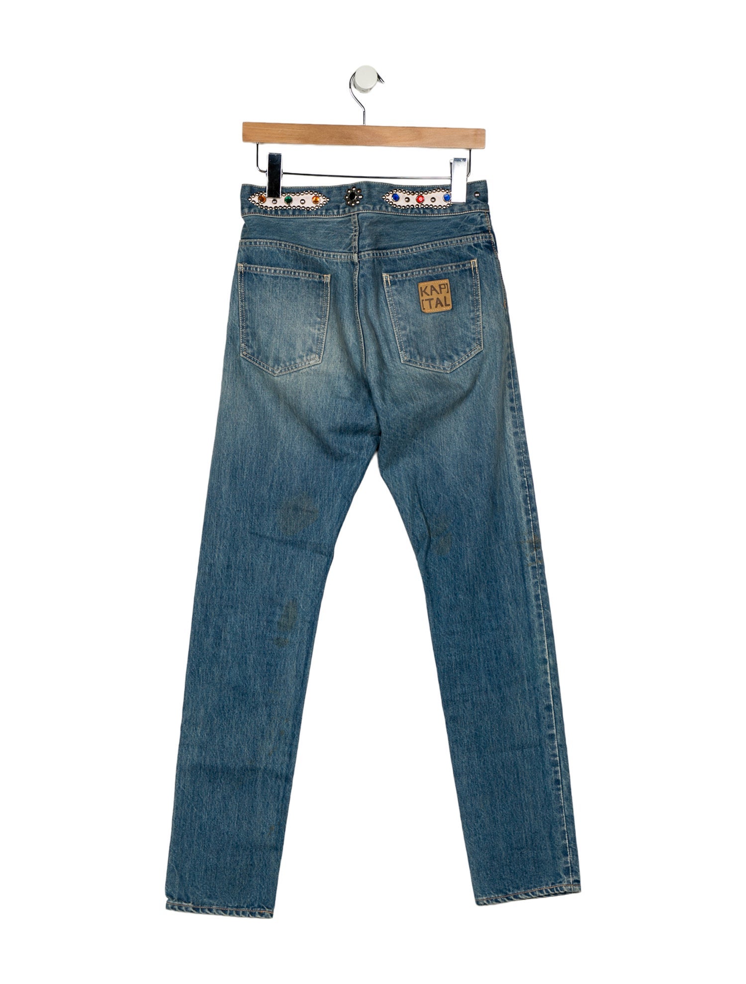 Kapital High-Rise Straight Leg Jeans