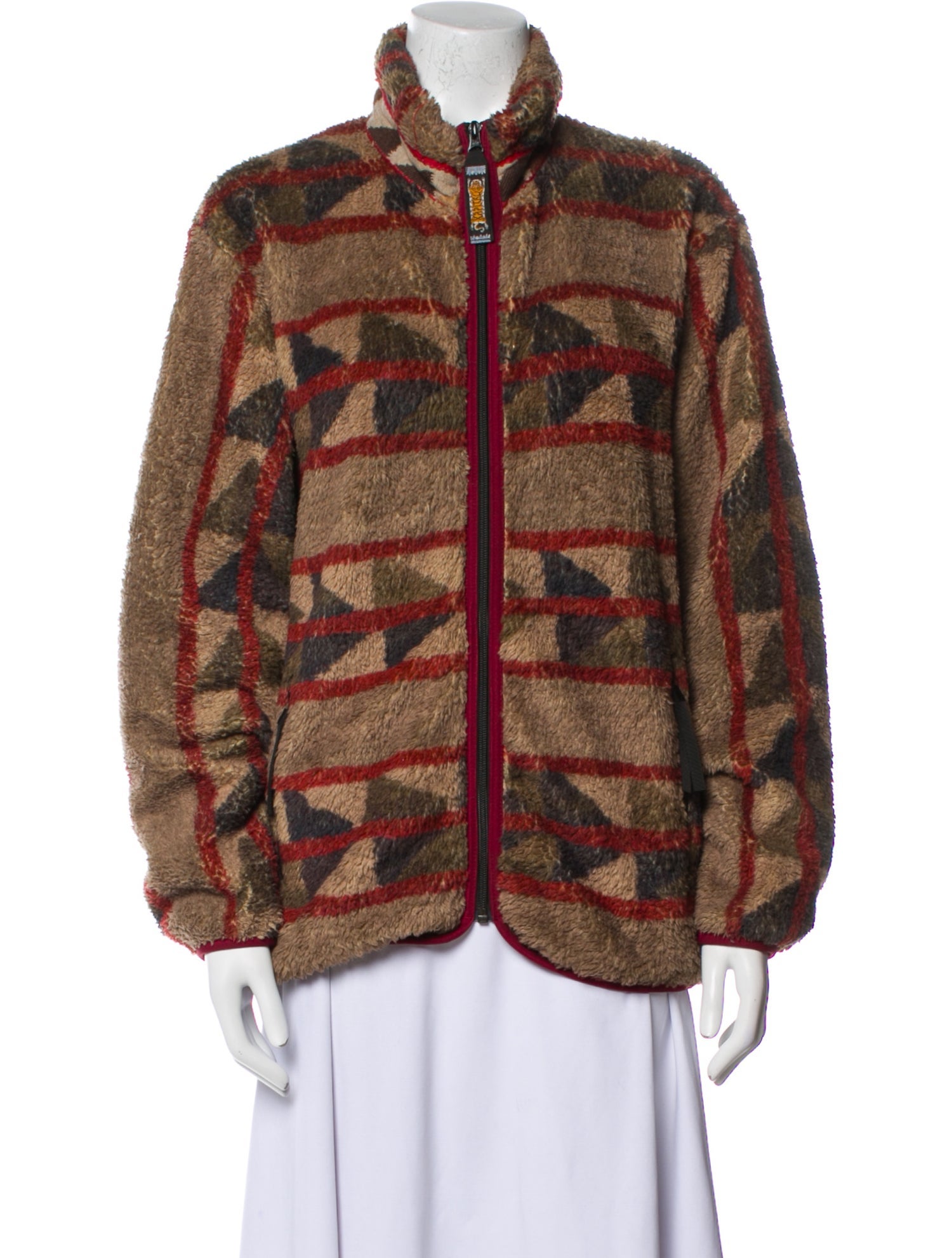 Kapital Pueblo Fleece Printed Faux Fur Jacket