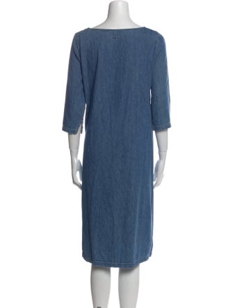 Kapital Scoop Neck Knee-Length Dress