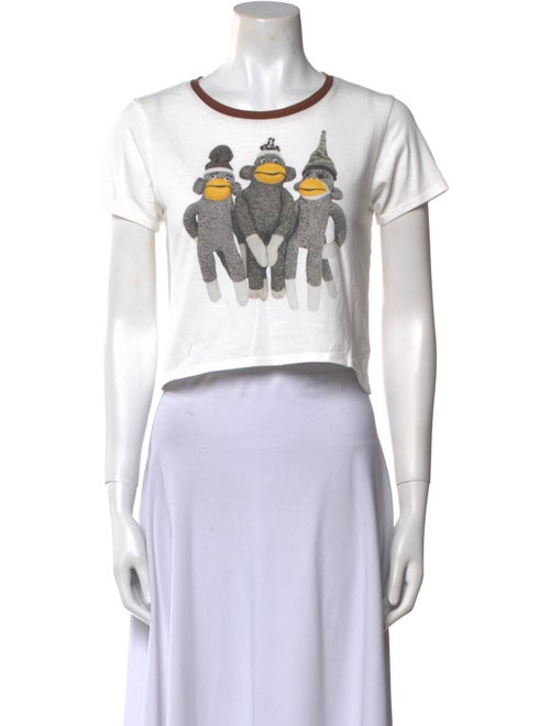 Kapital Monkey Amigo Graphic Print Crop Top